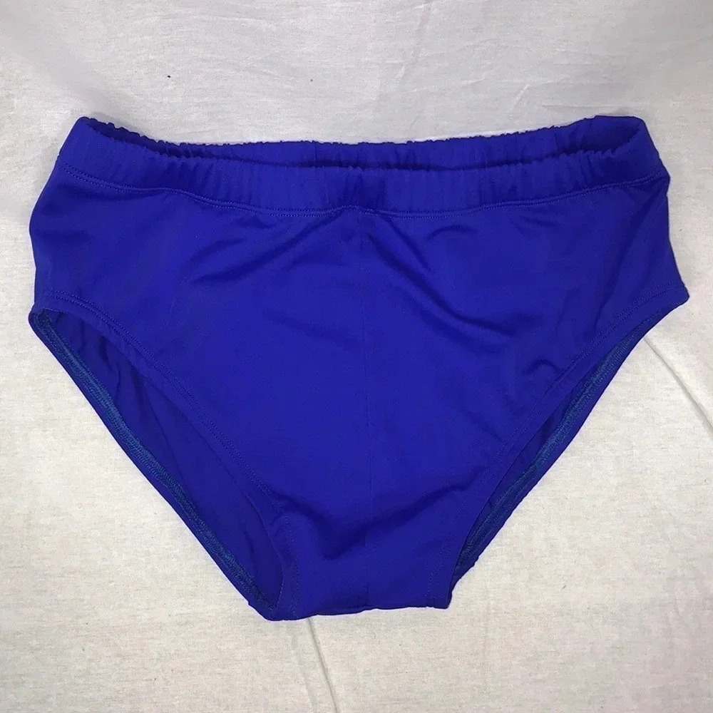 Zuliana Size Small Men’s Solid Blue Swimsuit, Made in USA - NEW